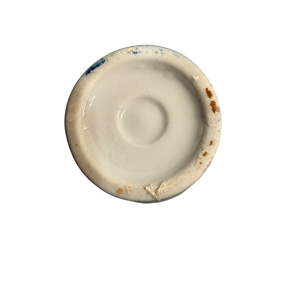 VTG Lord's Prayer‎ Mini Vase Floral Hand Painted Porcelain Blue Gilt Rim Collect - Picture 6 of 15